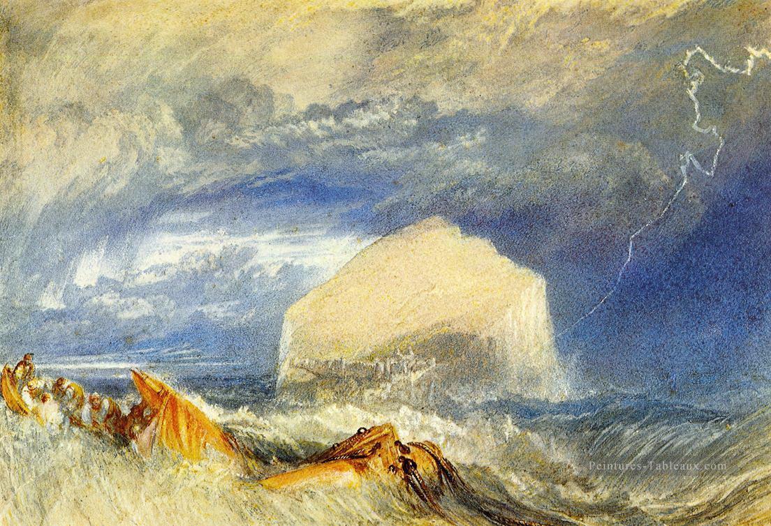 Le Bass Rock pour les Antiquités provinciales d’Écosse Turner Peintures à l'huile